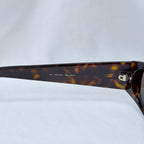 Vintage Gucci GG 2451/S Brown Tortoiseshell Silver Retro Skinny Unisex Sunglasses