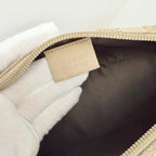 Vintage Y2k Gucci Beige GG Monogram Canvas Small Boat Pochette Shoulder Handbag