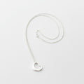 Tiffany & Co. Elsa Peretti Spain Sterling Silver 925 Small Open Heart Pendant Necklace 18 Inches