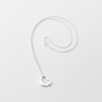 Tiffany & Co. Elsa Peretti Spain Sterling Silver 925 Small Open Heart Pendant Necklace 18 Inches