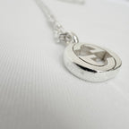 Gucci Interlocking GG Pendant Sterling Silver 925 Necklace 19 Inches With Packaging