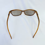 Authentic Gucci Cat Eye Tortoiseshell Brown Polarised GG Fabric Sunglasses