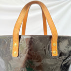 Louis Vuitton Vernis Patent Leather Black Reade MM Tote Bag Redyed Restored