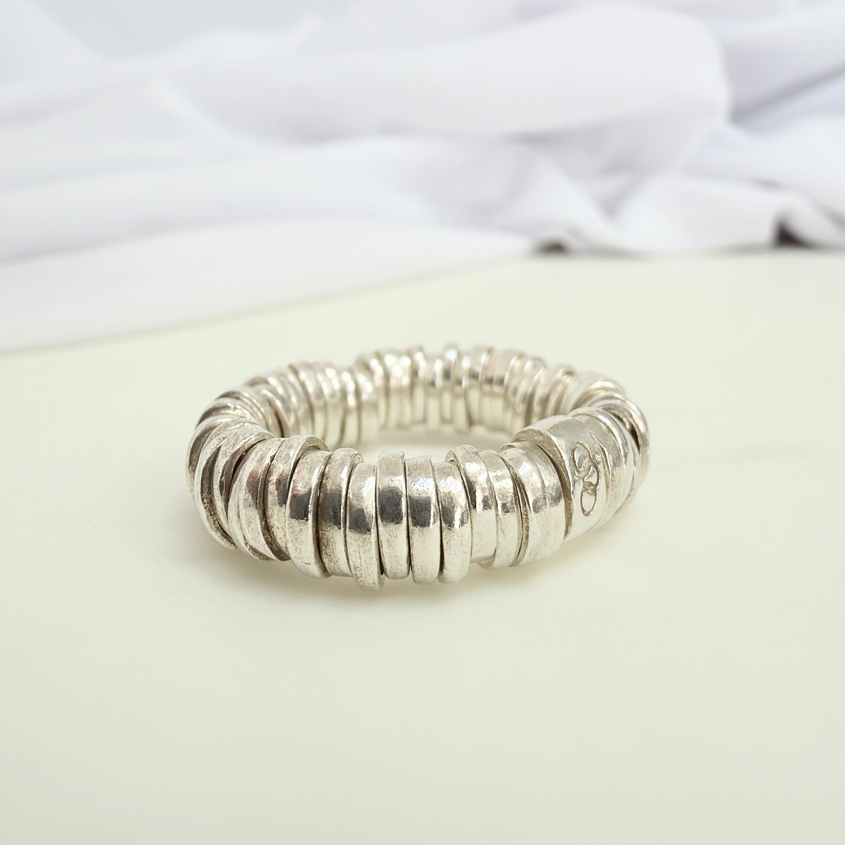 Links Of London Sweetie Rings Sterling Silver 925 Elasticated Adjustable Size N, 54mm