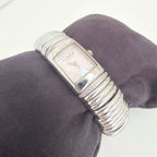 Links Of London Sweetie Watch Silver Pink Diamantés Elasticated Strap Iridescent Watch Face With Packaging 17cm