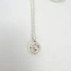 Gucci Interlocking GG Pendant Sterling Silver 925 Necklace 19 Inches With Packaging