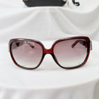 Vintage Gucci GG 3006/S "Queen Bow" Buckle Oversized Butterfly Burgundy sunglasses