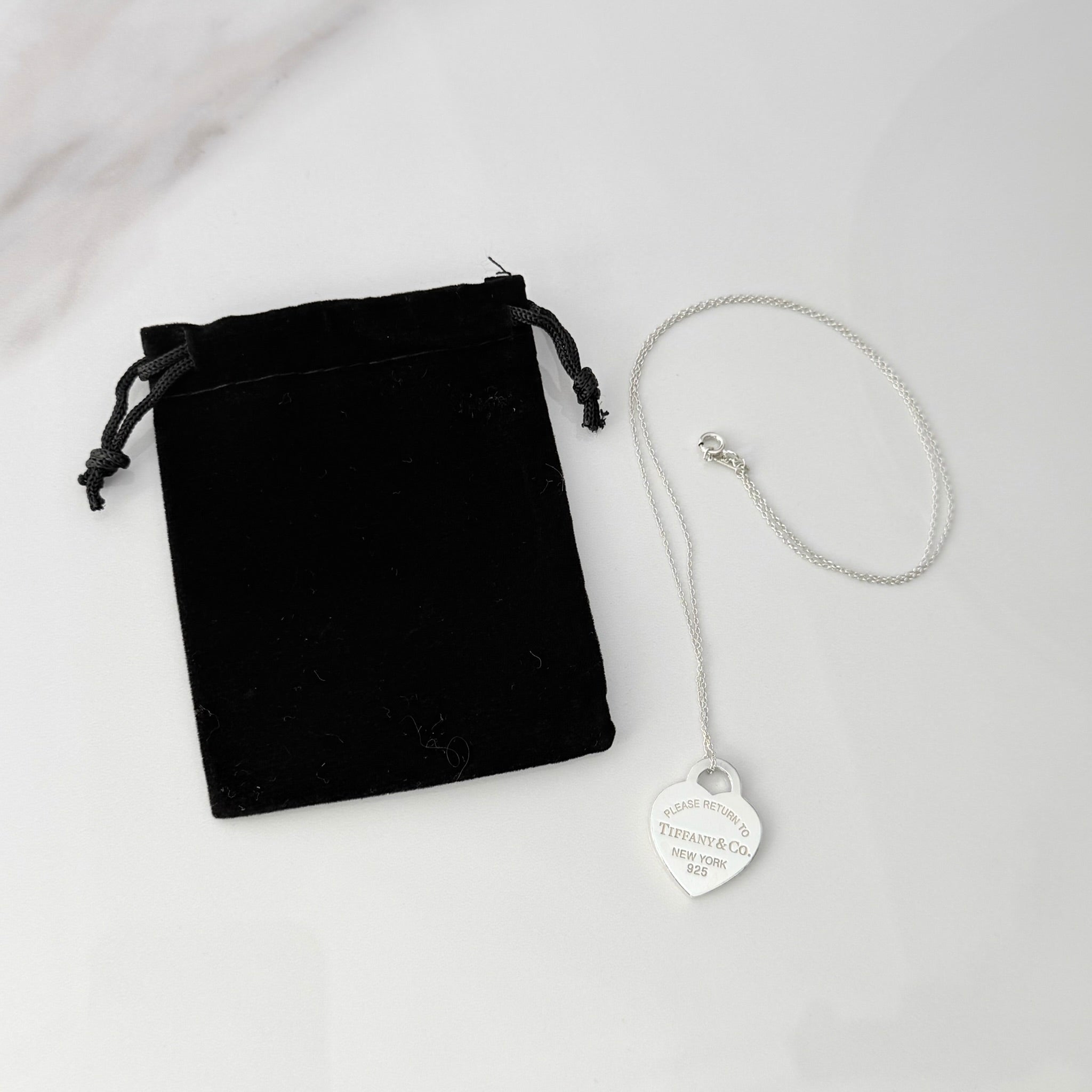 Tiffany & Co. Return to Tiffany Medium Heart Women’s Necklace Silver 925 Sterling 19 inches