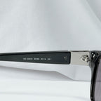 Authentic Gucci Black Silver Cat Eye Square Lens Unisex Sunglasses With Case