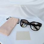 Authentic Prada Round Cat Eye Black Thick Frame Oversized Women’s Sunglasses
