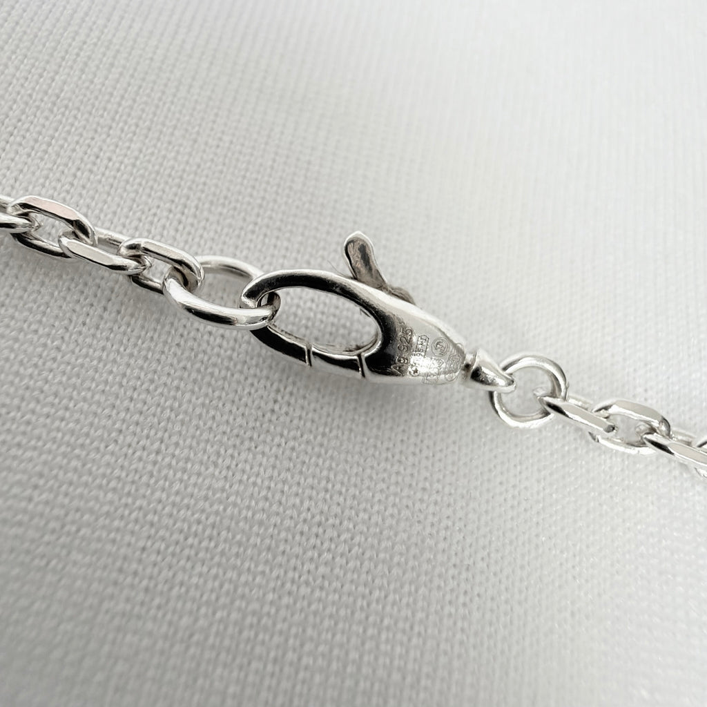 Gucci Interlocking GG Pendant Sterling Silver 925 Necklace 19 Inches With Packaging
