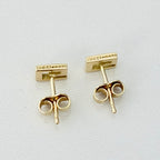 Authentic Rare Gucci 18K Yellow Gold 750 Square G Stud Women’s Earrings