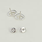 Authentic Tiffany & Co. Mini Open Heart Elsa Peretti Stud Earrings Sterling Silver 925