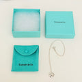 Authentic Tiffany & Co. Elsa Peretti Small Eternal Circle Sterling Silver 925 Necklace With Packaging 16 Inches
