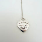Tiffany & Co. Return to Tiffany Small Heart Women's Necklace 925 Sterling Silver 17.5 Inches