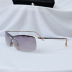 Chanel 4043 Wrap Rimless Vintage Grey Silver Sunglasses