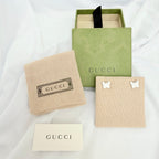 Gucci Butterfly Stud Sterling Silver 925 Women's Earrings With Packaging