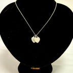 Tiffany & Co. Mini Double Silver 925 Heart Pendant Women's Necklace 16 inches With Packaging