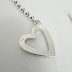 Gucci Heart Boule Popcorn Necklace T Bar Toggle Sterling Silver 925 15.5 Inches With Packaging