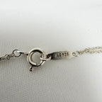 Tiffany & Co. Double Chain Heart Necklace 925 Sterling Silver 16 Inches