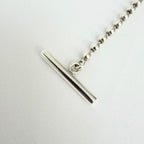 Gucci Heart Boule Popcorn Necklace Choker T Bar Toggle Fastening Sterling Silver 925 Women's 16 Inches
