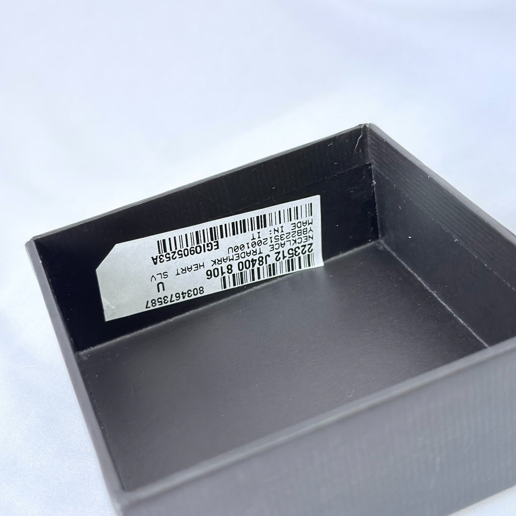 Authentic Gucci Heart Trademark Pendant Sterling Silver 925 Women’s Necklace 48cm With Packaging