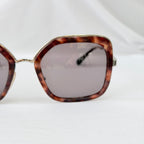 Prada PR 57US Catwalk Cinema Red Tortoiseshell Irregular Oversized Square Sunglasses