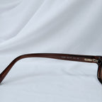 Vintage Fendi Brown Gold Rectangular Skinny Y2K Polarised Sunglasses