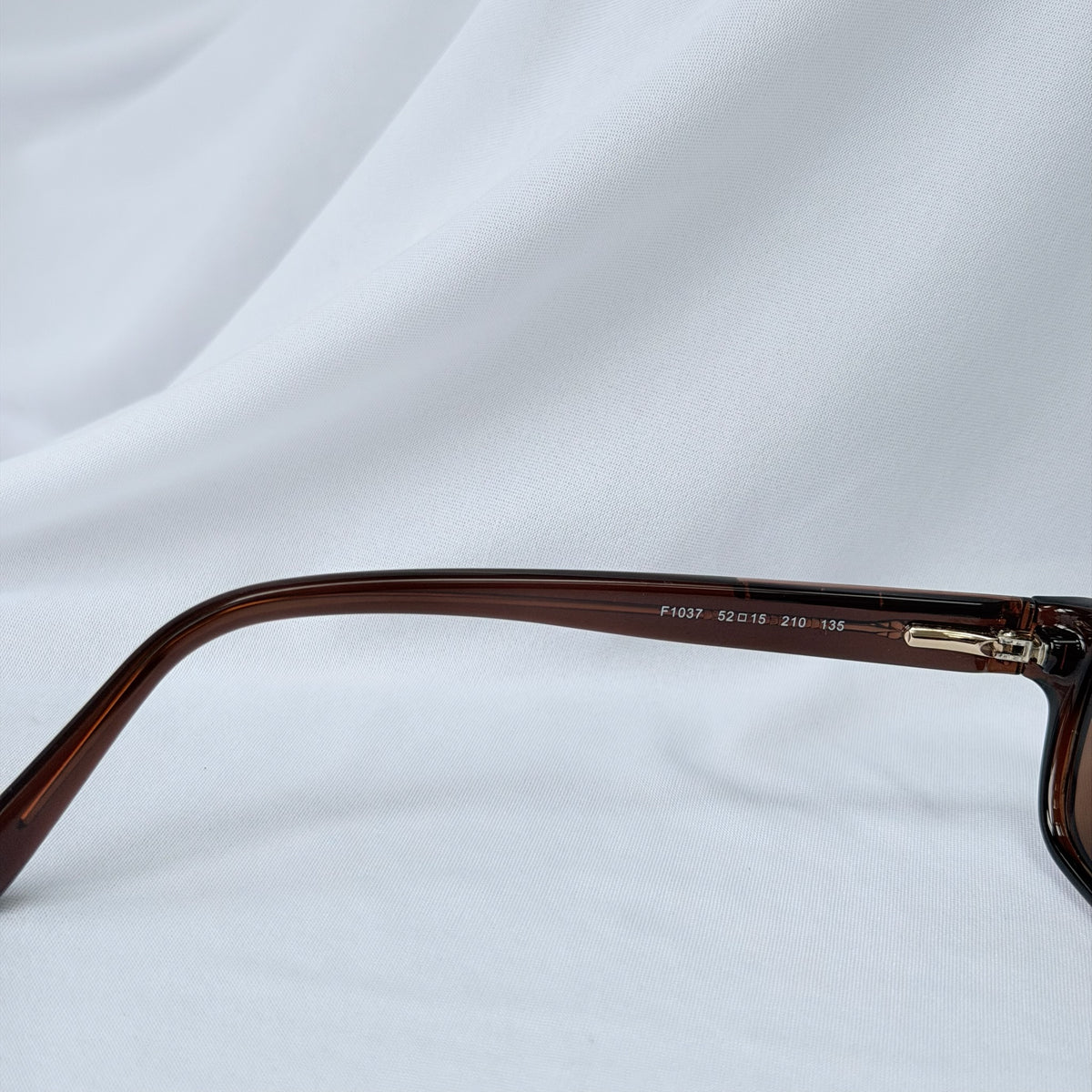 Vintage Fendi Brown Gold Rectangular Skinny Y2K Polarised Sunglasses