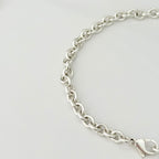 Authentic Tiffany & Co. Sterling Silver 925 Oval Pendant Choker Necklace With Packaging 15 inches