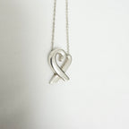 Tiffany & Co. Sterling Silver 925 Paloma Picasso Loving Heart Pendant 16 Inches Necklace With Packaging