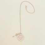 Tiffany&Co. Return to Tiffany  Medium Heart Key Lock Women's Necklace Silver 925 Sterling 19 inches With Packaging