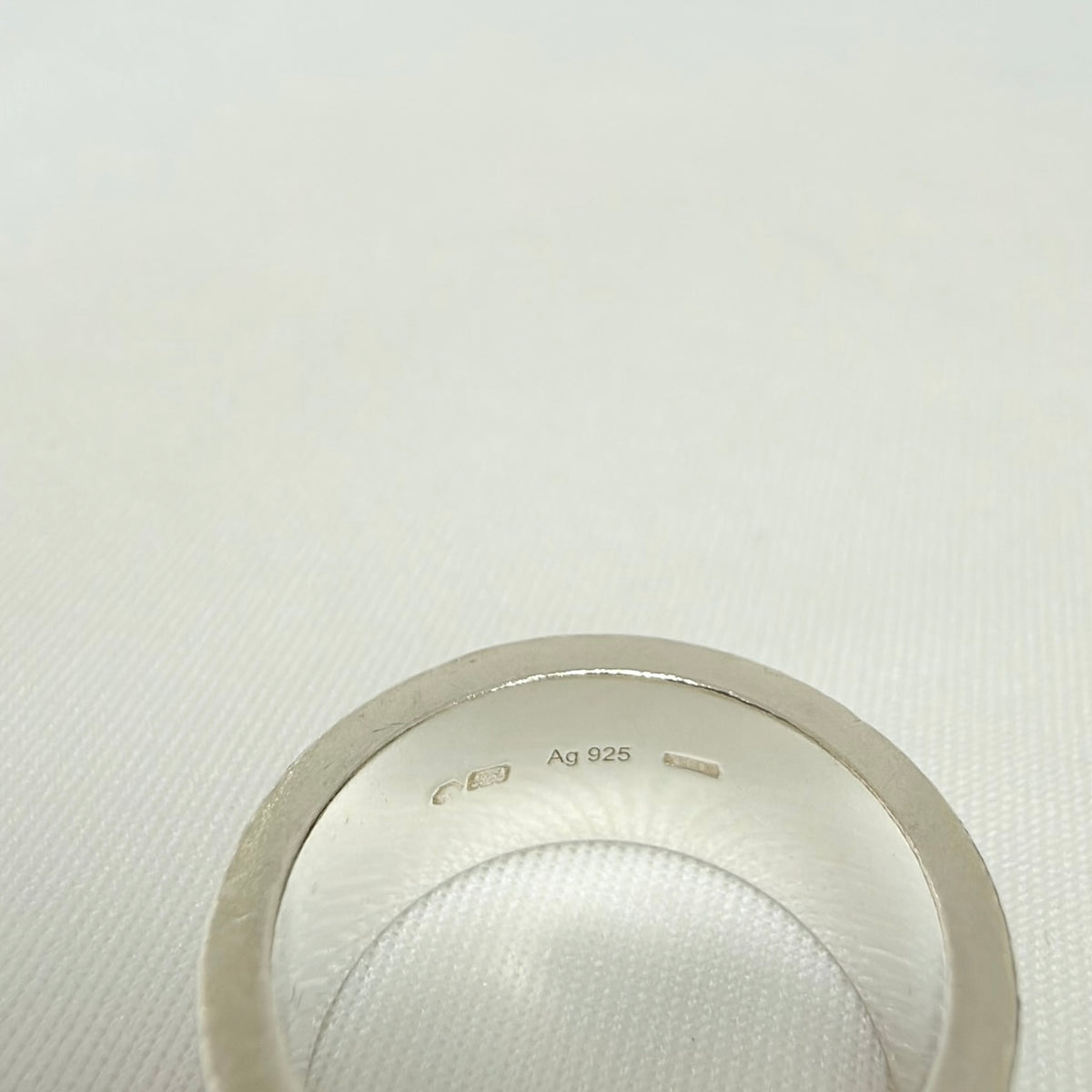 Gucci Sterling Silver 925 Wide 12mm Band Trademarked Ring Size 13, UK M/N, EU 53
