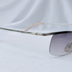 Chanel 4043 Wrap Rimless Vintage Grey Silver Sunglasses