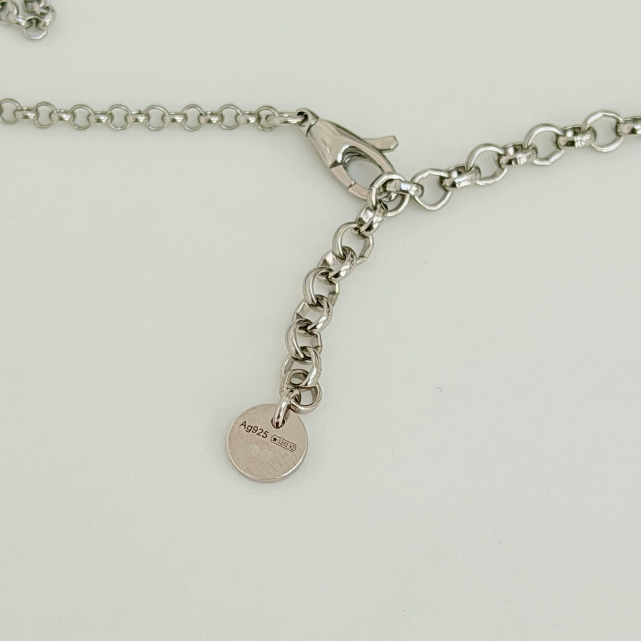 Authentic Gucci Interlocking GG Aged Sterling Silver 925 Necklace With Pouch