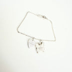 Gucci Heart Butterfly Charm Sterling Silver 925 Women's Bracelet 17cm With Packaging