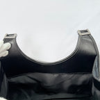 Authentic Vintage Gucci Jackie Bardot Black Monogram Supreme Gg Canvas Leather Medium Handbag