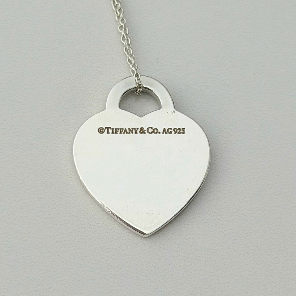 Tiffany & Co. Return to Tiffany Medium Heart Women’s Necklace Silver 925 Sterling 19 inches