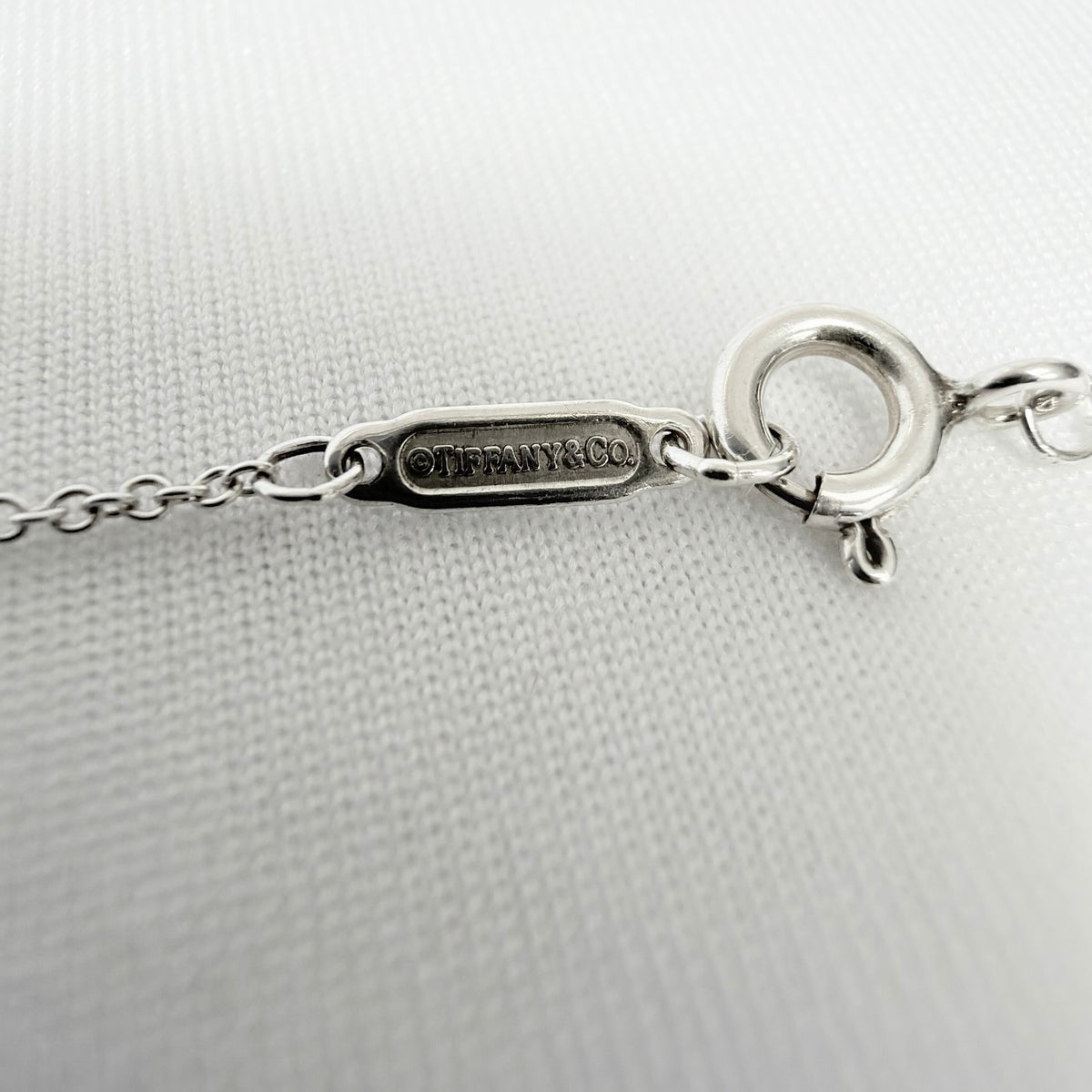 Tiffany & Co. Mini Double Silver 925 Heart Pendant Women's Necklace 16 inches