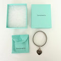 Tiffany&Co. Somerset Stretch Mesh Stainless Steel Bracelet With Sterling Silver 925 Clasp Medium Heart 16cm With Packaging