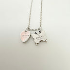Gucci Heart Butterfly Charm Sterling Silver 925 Women's Necklace 17.5-19” With Packaging