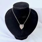 Authentic Gucci Heart Trademark Pendant Sterling Silver 925 Women’s Necklace 48cm With Packaging