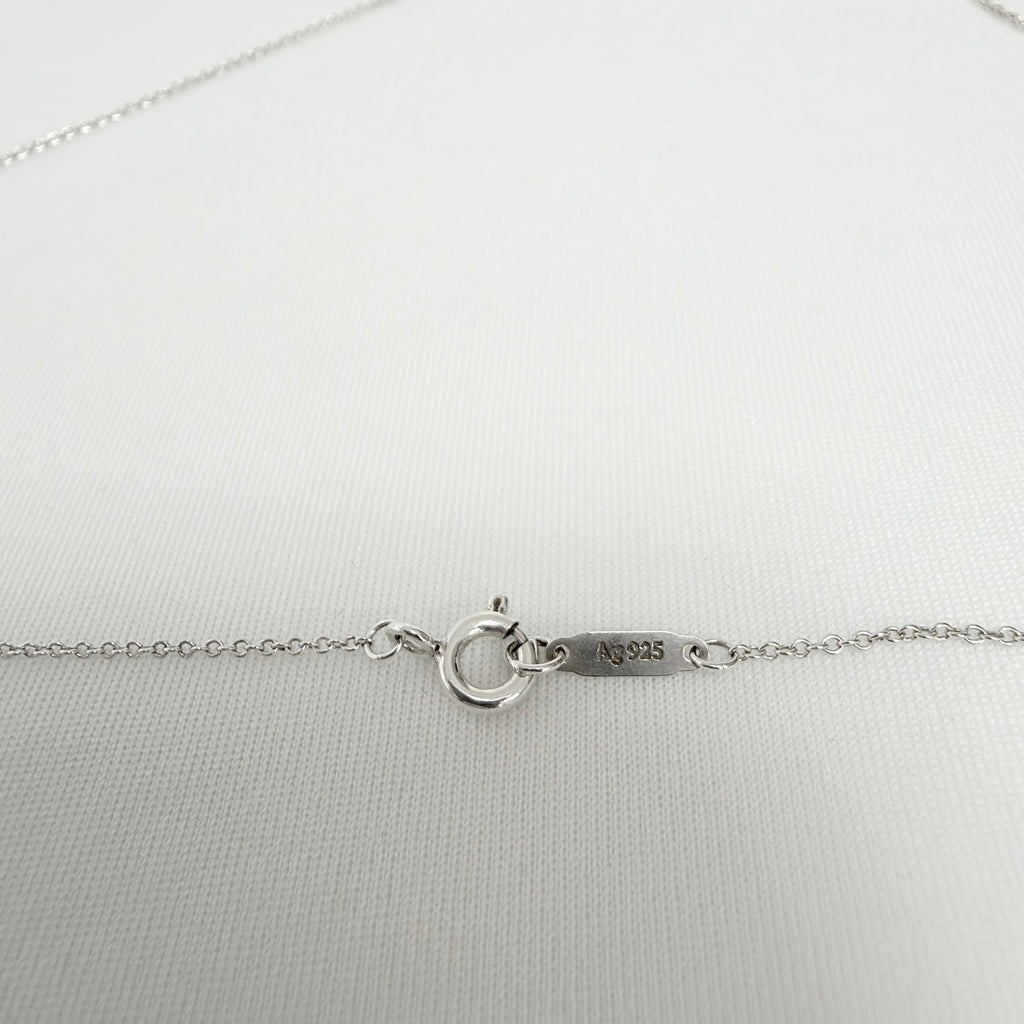 Tiffany&Co. Return to Tiffany Medium Heart Women's Necklace Silver 925 Sterling 19 inches With Pouch