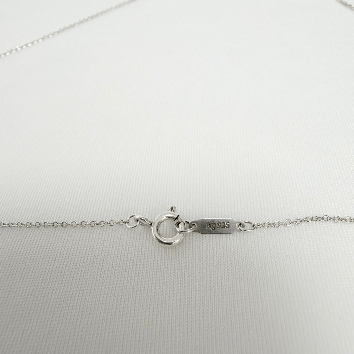 Tiffany&Co. Return to Tiffany Medium Heart Women's Necklace Silver 925 Sterling 19 inches With Pouch