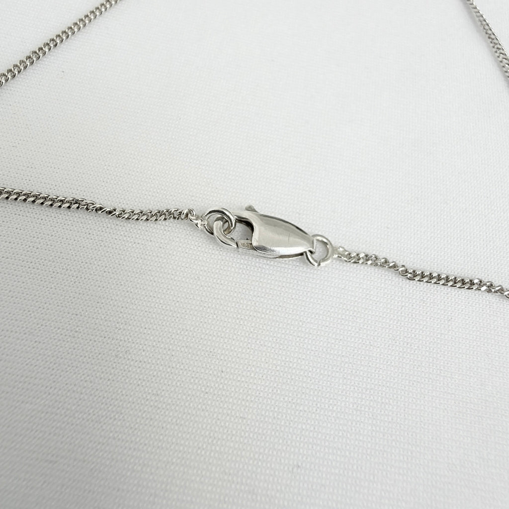 Gucci Vintage Unisex Asymmetric Cross Abstract Pendant Sterling Silver 925 Necklace 18 Inches With Packaging