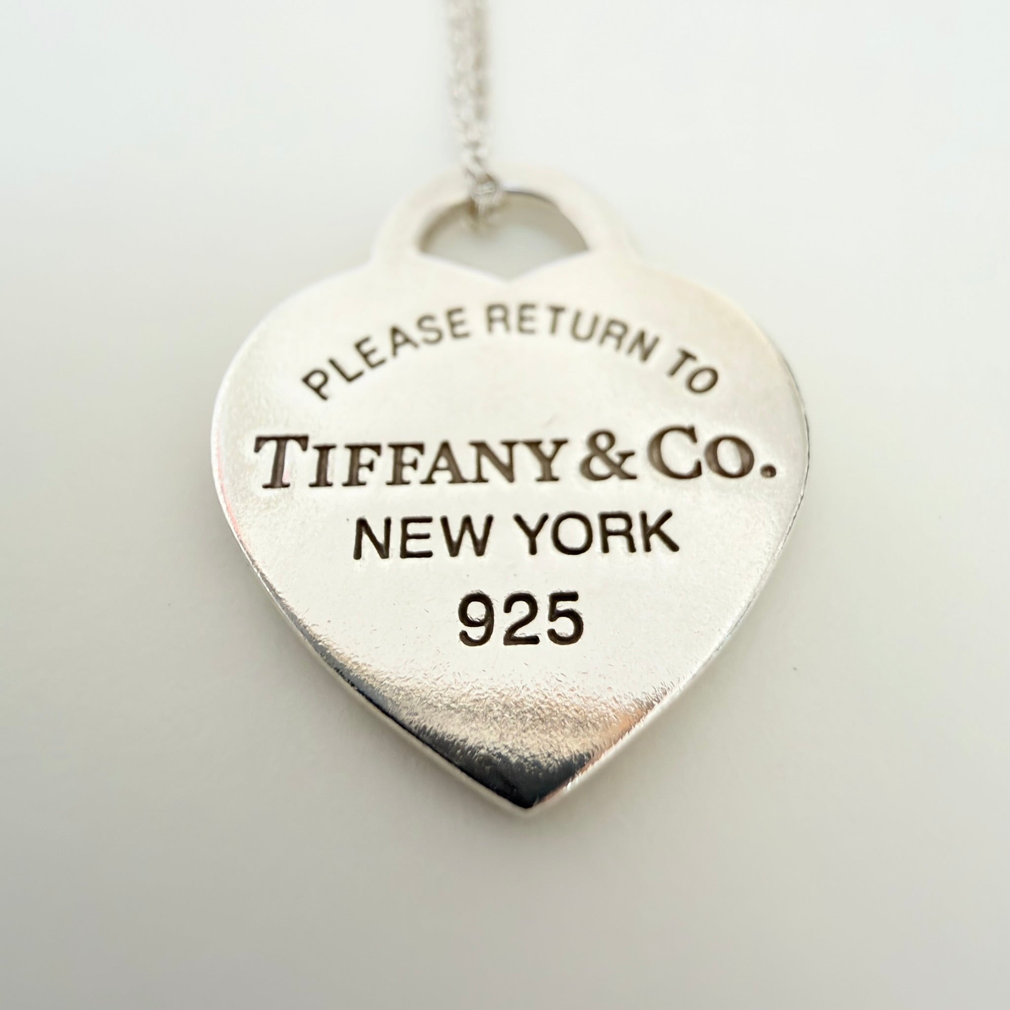 Tiffany & Co. Return to Tiffany Small Heart Women's Necklace 925 Sterling Silver 17.5 Inches