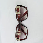 Vintage Gucci GG 3006/S "Queen Bow" Buckle Oversized Butterfly Burgundy sunglasses