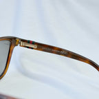 Authentic Gucci Cat Eye Tortoiseshell Brown Polarised GG Fabric Sunglasses