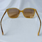 Prada Cat Eye Square Metal Corners Women's Sunglasses Brown Tortoiseshell SPR 01O