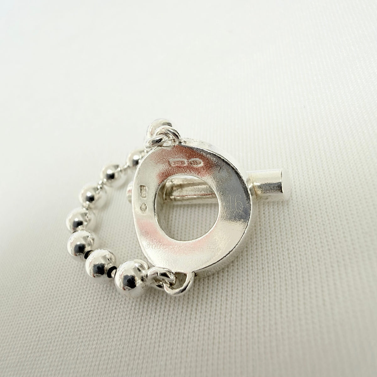 Gucci Vintage Hoop Boule Sterling Silver 925 Women’s Ring Size 16, UK P, EU 56